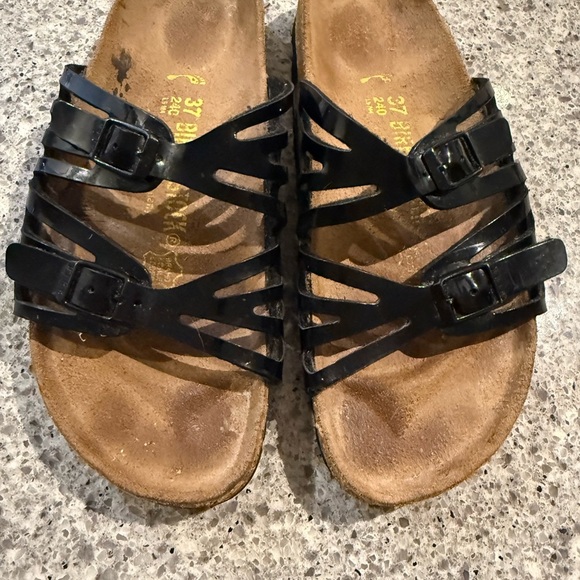 Birkenstock Granada Black Patent Leather Sandals - Picture 3 of 11